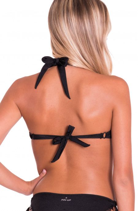 Pin Up Stars Top Bikini Balconcino Ferretto Borchie Specchio A Punta Soddisfazione Garantita