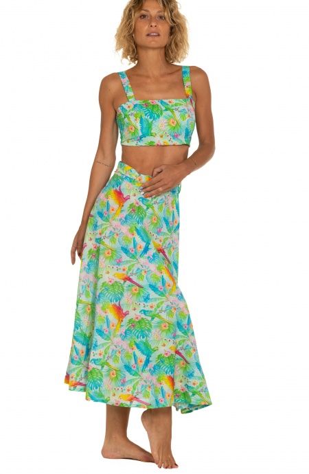 Pin Up Stars Gonna Pareo A Ruota Stampa Happy Tropical Sottocosto