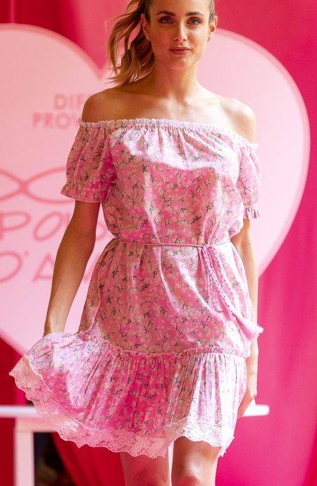 Pin Up Stars Abito Maniche A Palloncino Flower Print Offerte