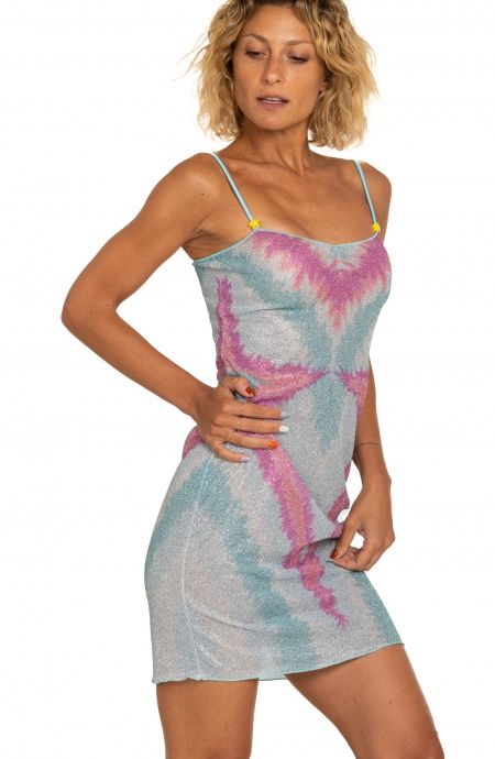 Pin Up Stars Tubino Lurex Stampa Stella Sfumata Vendita Calda