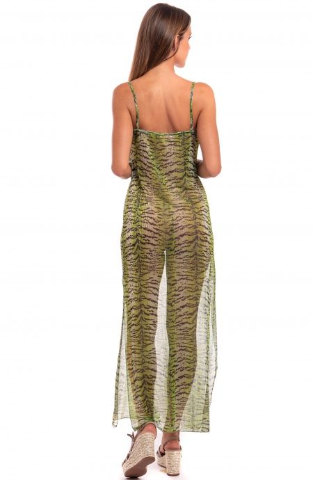 Pin Up Stars Abito Sottoveste Crepon Lamè Stampa Tigre Shopping Online
