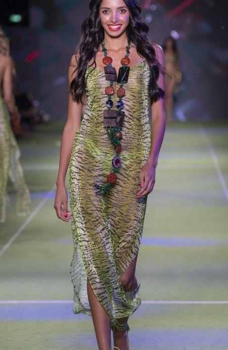 Pin Up Stars Abito Sottoveste Crepon Lamè Stampa Tigre Shopping Online