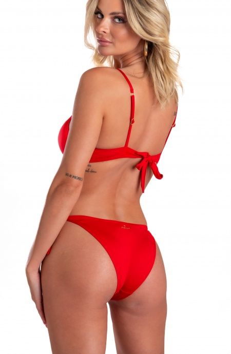 Pin Up Stars Bikini Balconcino Con Ferretto Slip Fiocchi Tinta Unita Sottocosto