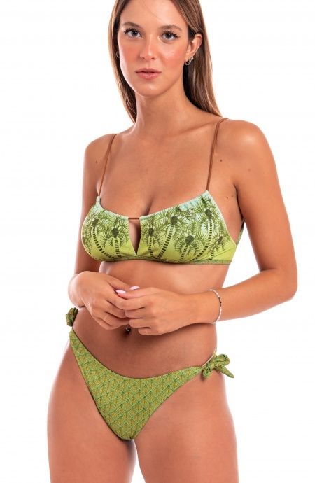 Pin Up Stars Bikini Fascia Regolabile Piquet Lurex Palm Paradise Economico