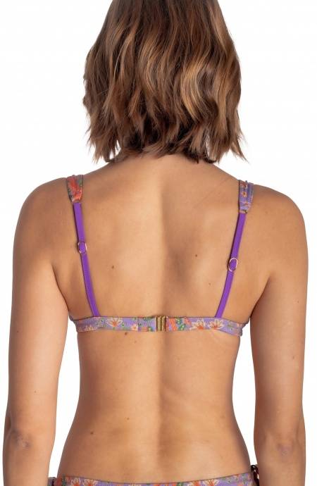 Pin Up Stars TOP BIKINI BRASSIERE CON ACCESSORIO STAMPA FLOWER BIRD Moda
