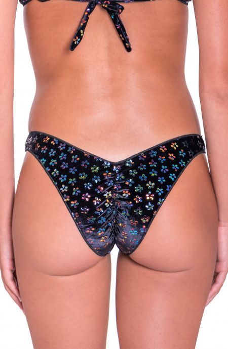 Pin Up Stars Slip Sgambato Velvet Lamina Fiorellini Italy