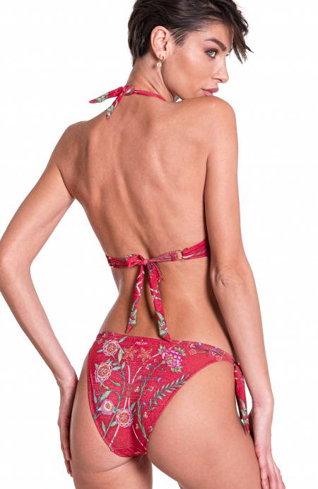 Pin Up Stars Bikini Brassiere Scollo Incrociato Slip Fiocchi Camaleonte Consegna Veloce