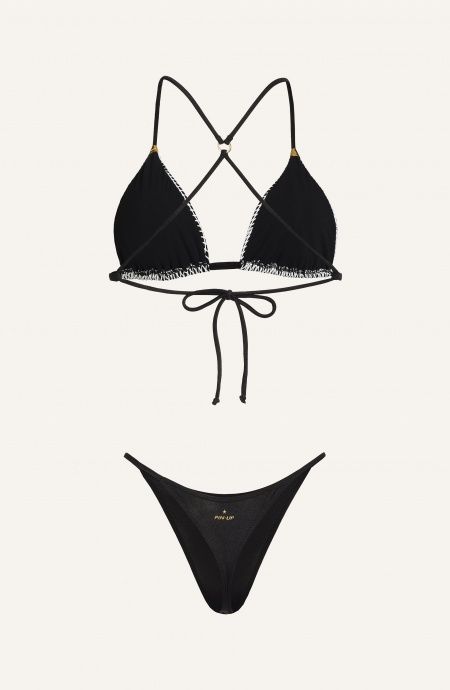 Pin Up Stars Bikini Triangolo Imbottito Slip Perizoma Rete Strass Convenienza