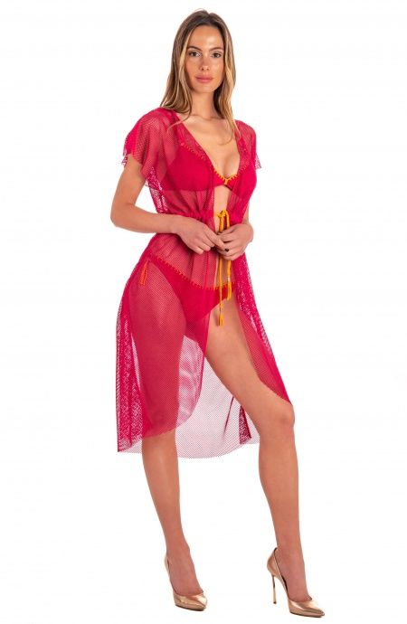 Pin Up Stars Abito Con Coulisse Tinta Unita Rete Outlet
