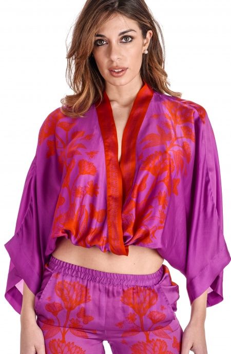 Pin Up Stars Blusa Viscosa Satin Principe Azzurro Offerte