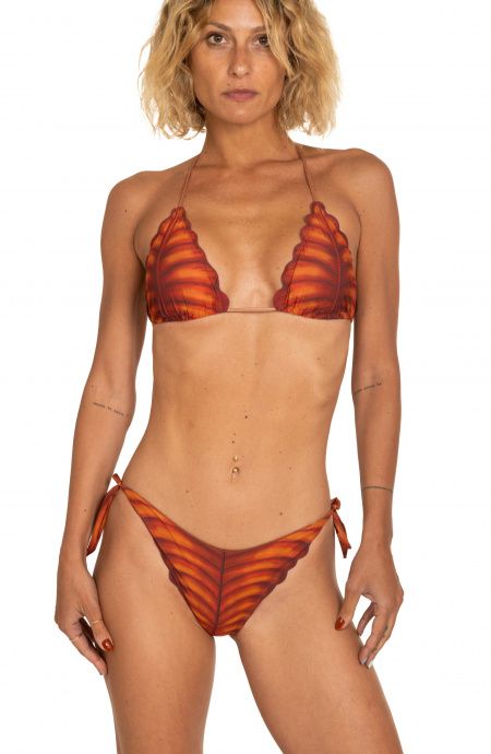 Pin Up Stars Bikini Triangolo Imbottito Foglia In Lycra Riciclata Negozio