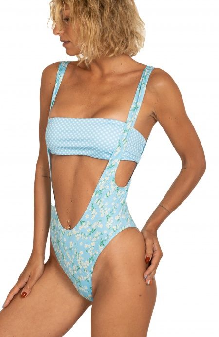 Pin Up Stars Costume Intero Con Fascia Stampa Provenzale 2025