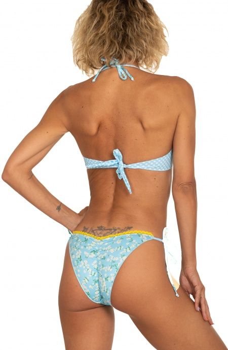 Pin Up Stars Bikini Balconcino Con Ferretto Slip Fiocchi Stampa Provenzale Italia