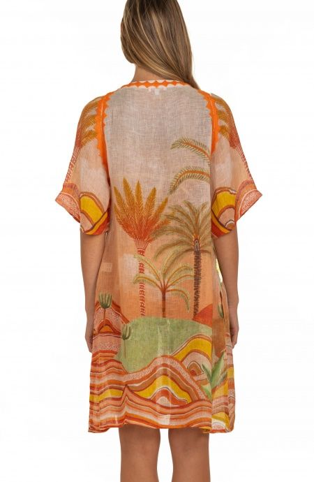Pin Up Stars Poncho In Garza Stampa Dune Negozi Online