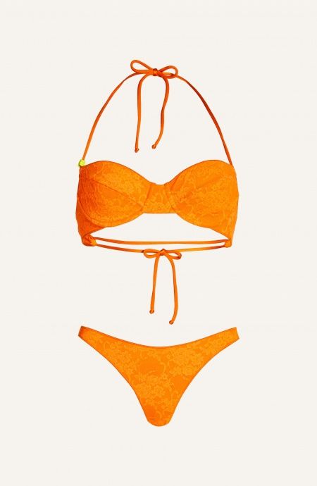 Pin Up Stars Bikini Balconcino Con Ferretto Slip Sgambato Pizzo Consegna Veloce