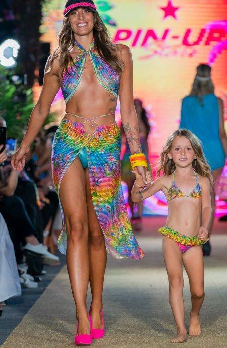 Pin Up Stars Baby Bikini Triangolo Slip Gonnellino Flower Rainbow Online
