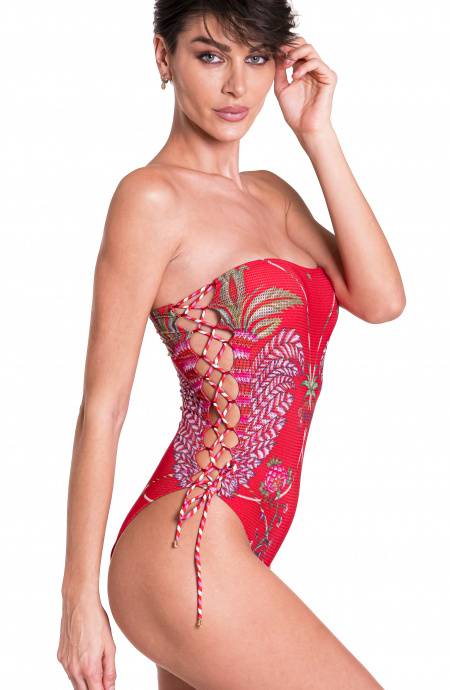 Pin Up Stars Costume Intero a Fascia Camaleonte Moda