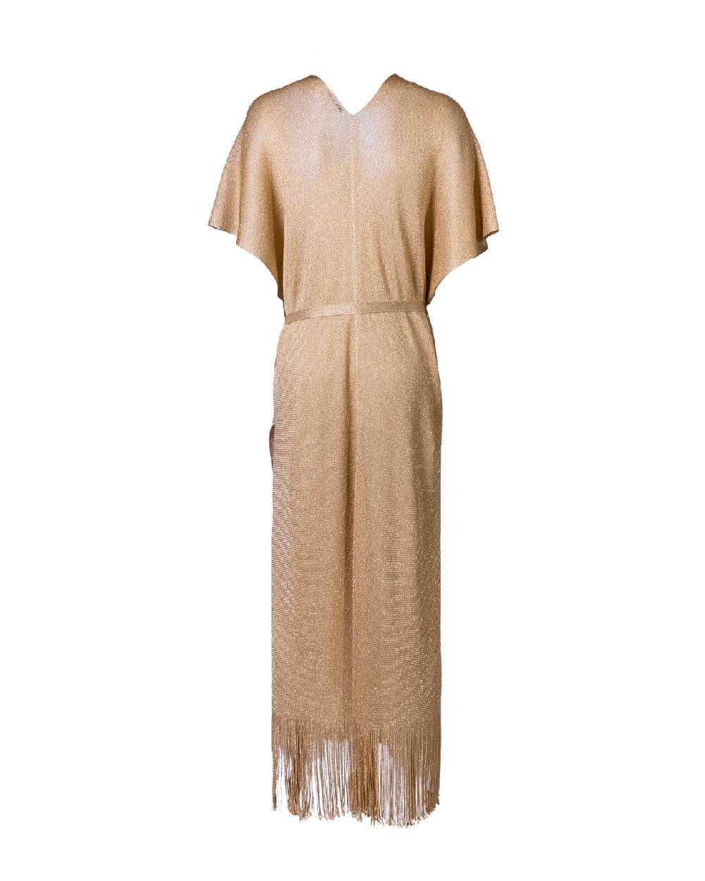 Raffaela D´Angelo Caftano in maglia lurex con frangia Outlet