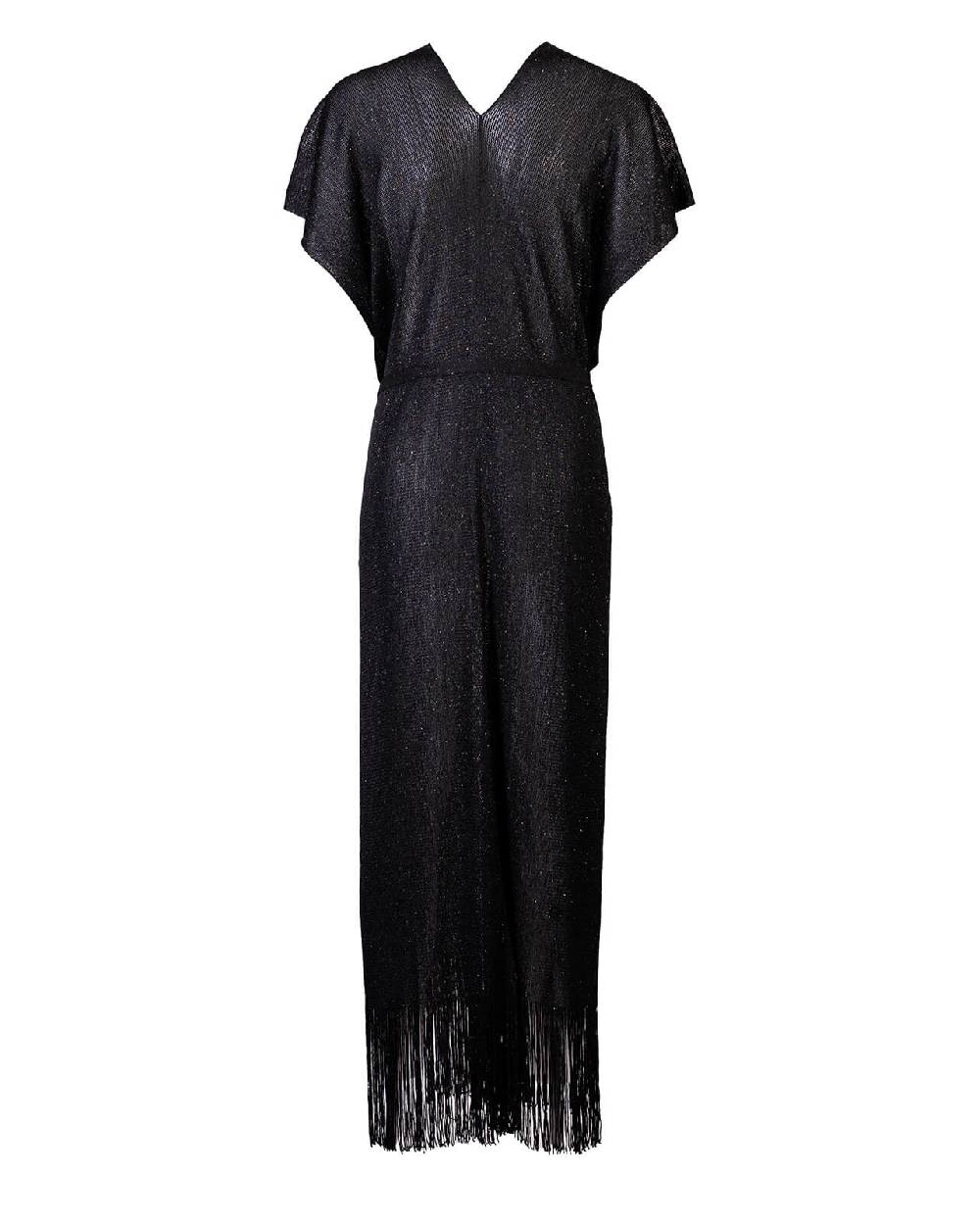 Raffaela D´Angelo Caftano in maglia lurex con frangia Presa