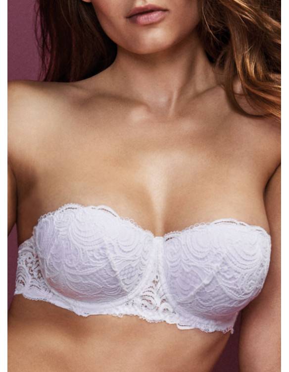 Lormar Reggiseno Fascia imbottita in pizzo leavers - Frizzante Fascia Outlet
