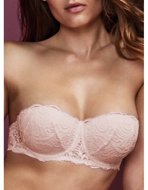 Lormar Reggiseno Fascia imbottita in pizzo leavers - Frizzante Fascia Outlet