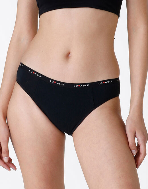 ﻿Lovable NUOVO Slip da ciclo lavabile in cotone biologico certificato, colore nero, per flusso abbondante Promozione