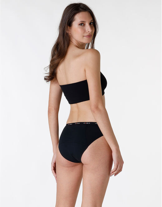 ﻿Lovable NUOVO Slip da ciclo lavabile in cotone biologico certificato, colore nero, per flusso abbondante Promozione
