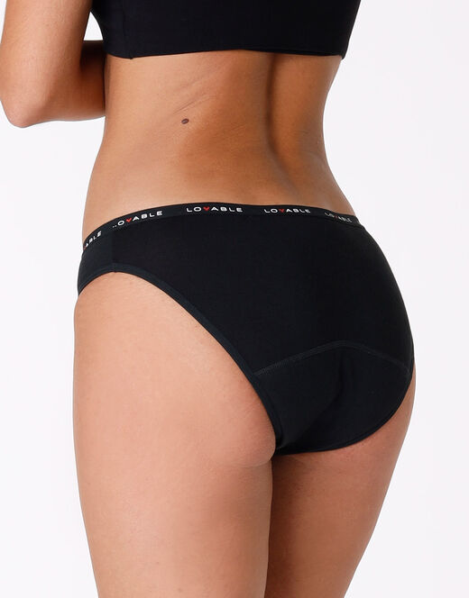 Lovable Slip da ciclo lavabile flusso abbondante in cotone biologico certificato, nero Qualità Garantita