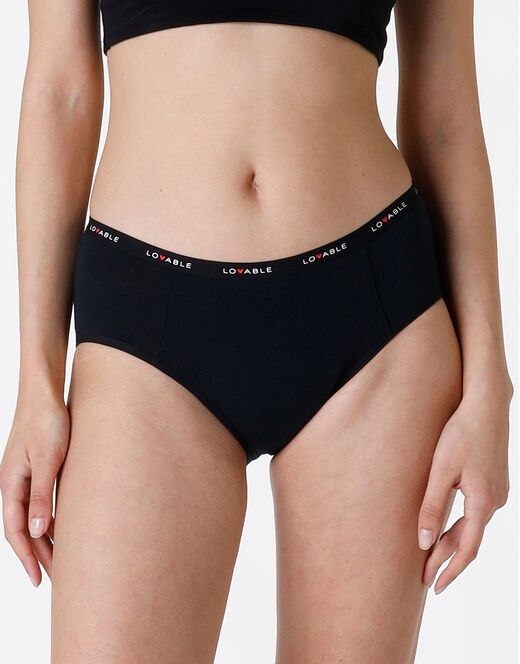 Lovable NUOVA Culotte da ciclo lavabile in cotone biologico certificato, colore nero, flusso abbondante Acquista Ora