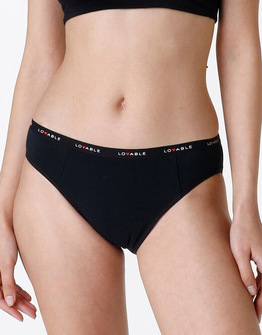 Lovable NUOVO Slip da ciclo lavabile in cotone biologico certificato, colore nero, per flusso medio Consegna Veloce
