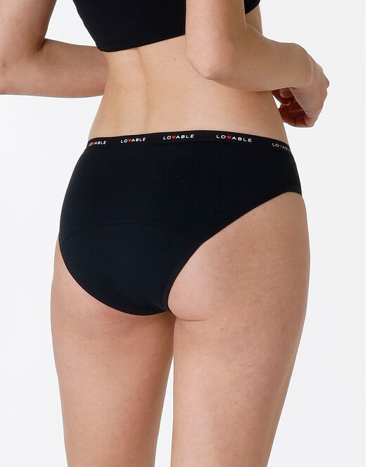 Lovable NUOVO Slip da ciclo lavabile in cotone biologico certificato, colore nero, per flusso medio Consegna Veloce