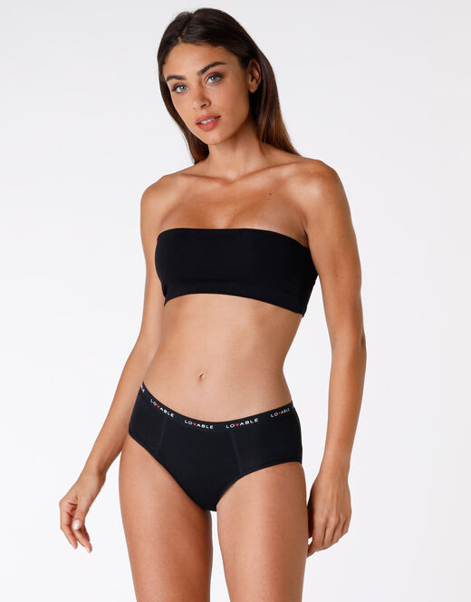 Lovable Culotte da ciclo lavabile flusso medio in cotone biologico certificato, nero Fino Al -60%
