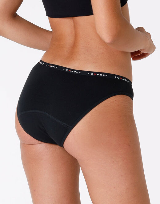 Lovable Slip da ciclo lavabile flusso medio in cotone biologico certificato, nero Shopping Online