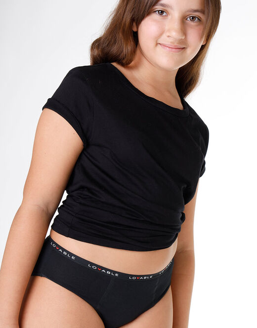 Lovable Slip da Ciclo per Adolescenti MY FIRST PERIOD PANTIES, flusso Medio, Nero Affare Del Giorno