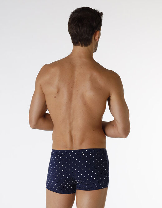 Lovable Boxer Classic Cotton Modal, blu navy con stampa geometrica Online