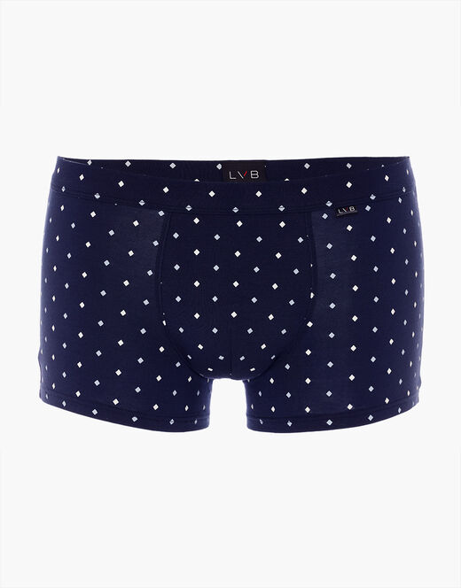 Lovable Boxer Classic Cotton Modal, blu navy con stampa geometrica Online