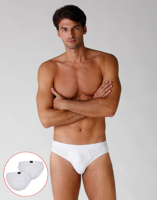 Lovable Bipack slip in cotone elasticizzato, bianco Outlet