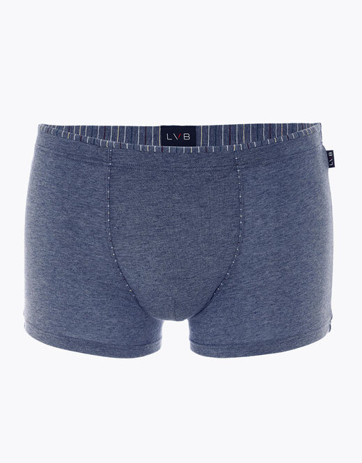 Lovable Boxer Rephined Cotton Modal, blu melange Saldi Di Fabbrica