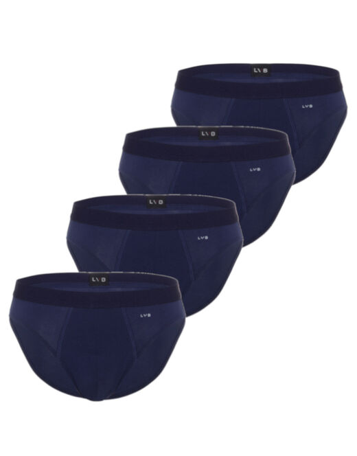 Lovable Slip in cotone elasticizzato, confezione x4 blu Vendite Flash