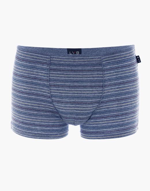 Lovable Boxer Rephined Cotton Modal, blu melange a righe Negozio