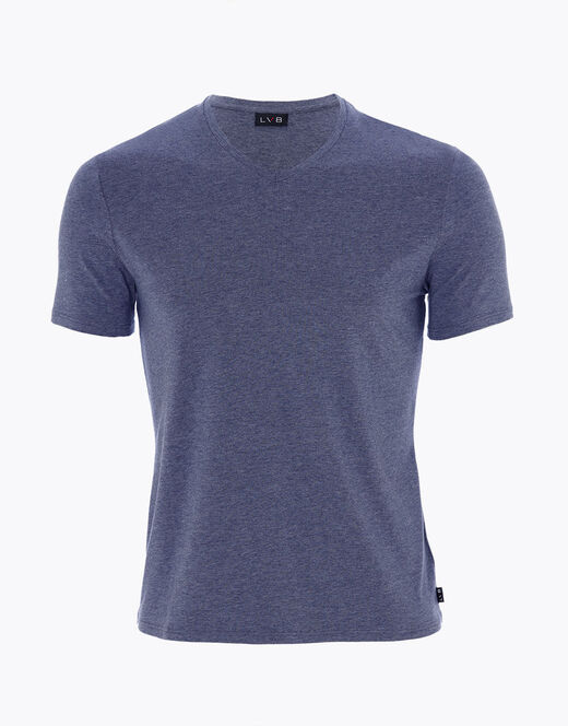 Lovable T-shirt Rephined Cotton Modal, blu melange 2025