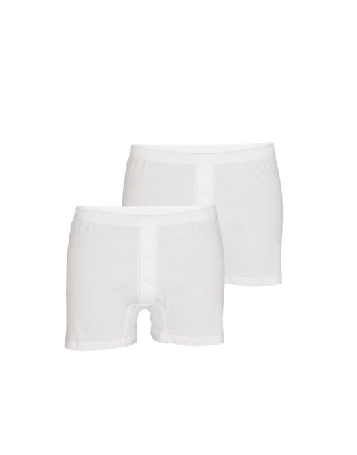 Lovable Boxer parigamba Bipack in 100% cotone Pure Cotton, bianco Soddisfazione Garantita