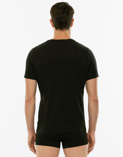 Lovable T-shirt girocollo Supima Premium Cotton in cotone elasticizzato, nero Negozi Online