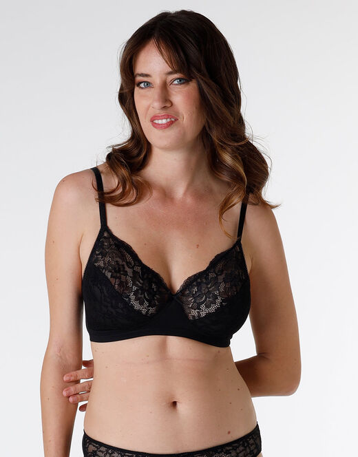 Lovable Reggiseno senza ferretto Sophisticated Lace in pizzo e tulle, nero I Più Venduti