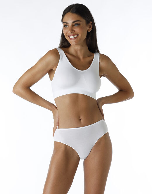 Lovable Reggiseno brassière yoga Active Comfort a basso impatto, bianco Sottocosto