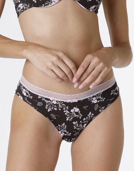 Lovable Slip My Daily Comfort Printed in microfibra, fiori caffè Sconto