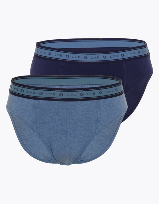 Lovable Slip bipack uomo in cotone biologico, blu melange Lightning offer