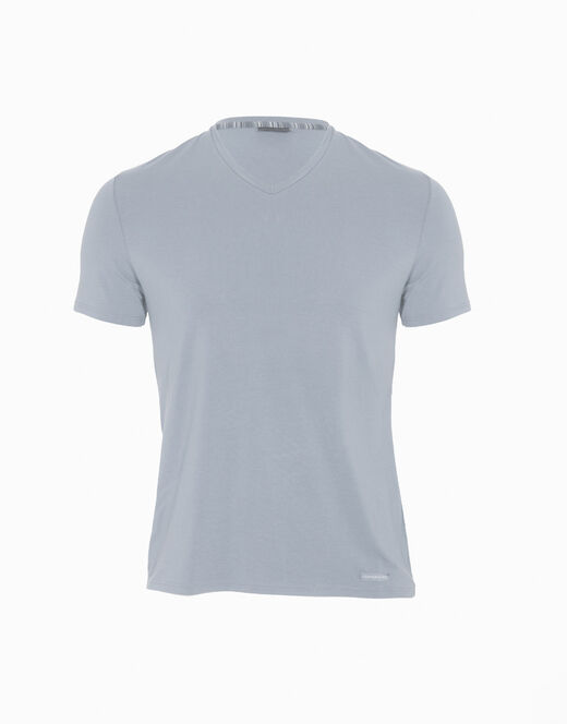 Lovable T-shirt uomo con scollo a v in micromodal, grigio chiaro Vendita Economica