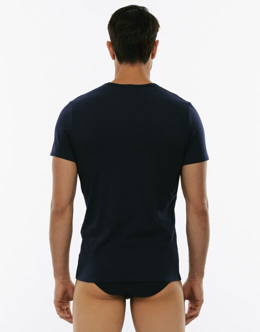 Lovable T-Shirt girocollo Cotton Stretch in cotone elasticizzato, blu In Saldo