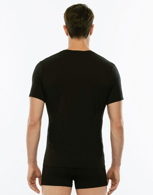 Lovable T-Shirt uomo con scollo a V profondo Supima Premium Cotton, nero Pezzi Unici